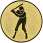 Эмблема Бейсбол 25мм металл (золото) в Иркутске - купить в интернет магазине Икс Мастер