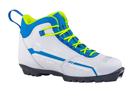 Ботинки лыжные TREK Quest5 NNN ИК бел, лого синий в Иркутске - купить в интернет магазине Икс Мастер
