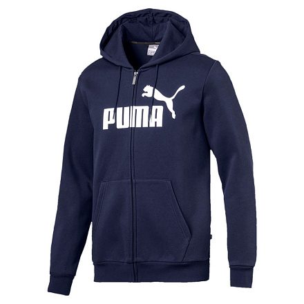 Толстовка Puma ESS FZ Hoody FL Big Logo M Blue  в Иркутске - купить в интернет магазине Икс Мастер