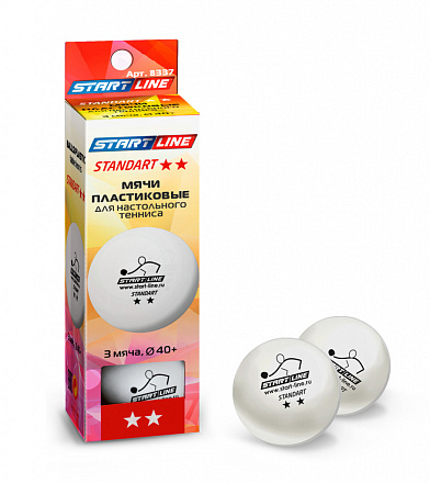 Мячи Start Line Standart 2* (3шт, бел.) - купить в интернет магазине Икс Мастер 