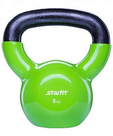 Гиря винил. STARFIT DB-401, 8 кг, цвет зеленый в Иркутске - купить в интернет магазине Икс Мастер