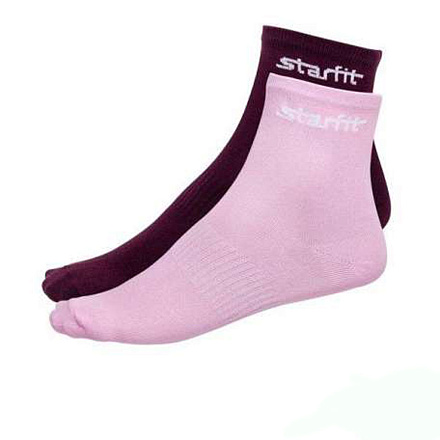 Носки средние STARFIT SW-206, бордовый/светло-розовый (2 пары)  в Иркутске - купить в интернет магазине Икс Мастер