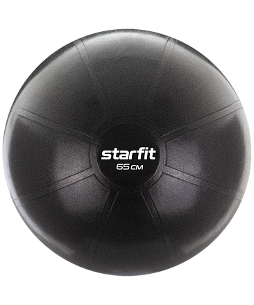 Фитбол STARFIT GB-107 65 см, 1200 гр, антивзрыв, черный в Иркутске - купить в интернет магазине Икс Мастер