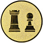 Эмблема Шахматы 50мм металл (золото) в Иркутске - купить в интернет магазине Икс Мастер