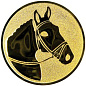 Эмблема Лошадь 25мм металл (золото) в Иркутске - купить в интернет магазине Икс Мастер