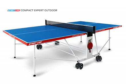 Стол теннисный START LINE COMPACT EXPERT 4 OUTDOOR Blue - купить в интернет магазине Икс Мастер 